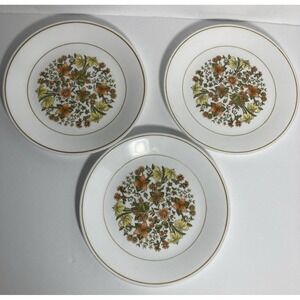 Corning Corelle Indian Summer 8 1/2"‎ Luncheon Plates Floral Pattern Set of 3